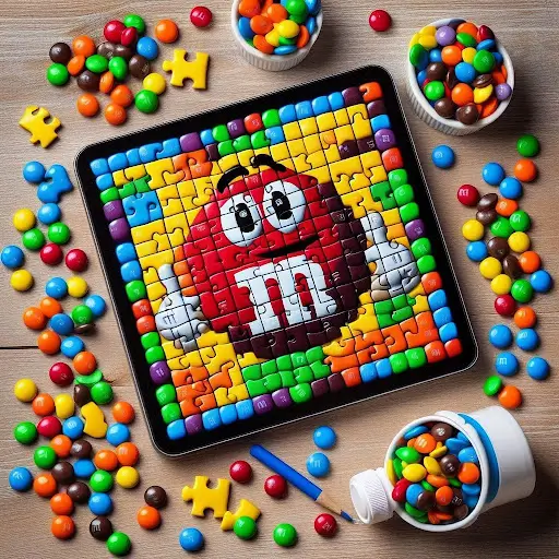 پازل‌ های دیجیتال M&M’s یکی از موفق‌ ترین کاربردهای گیمیفیکیشن در بازاریابی است که افزایش تعامل کاربران را به همراه داشت. 